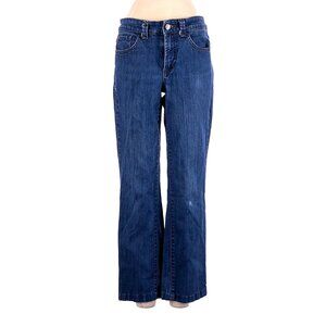 NINE WEST Womens Jeans SZ 2 Broadway Straight Blue‎ Mid Rise Waist Dark Wash